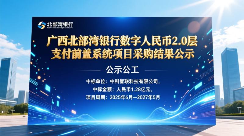 广西北部湾银行数字人民币2.0层支付前置系统项目采购结果公示